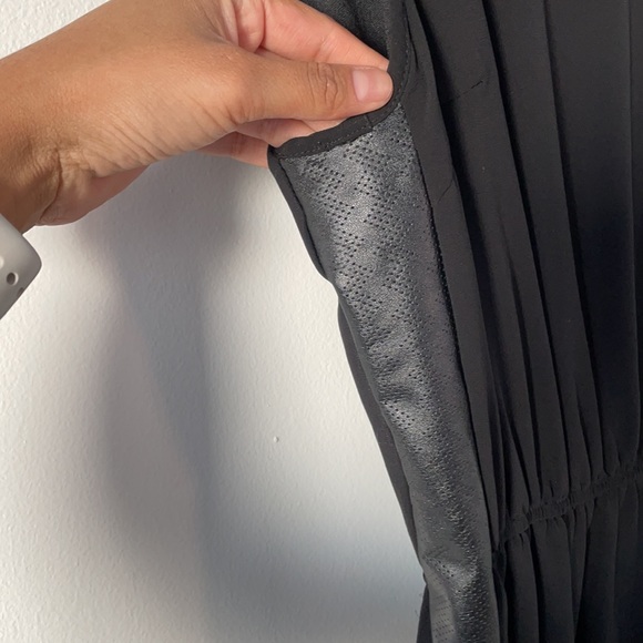 Black Maxi with faux leather side panel - Picture 2 of 5